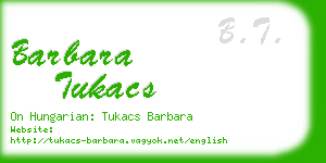 barbara tukacs business card